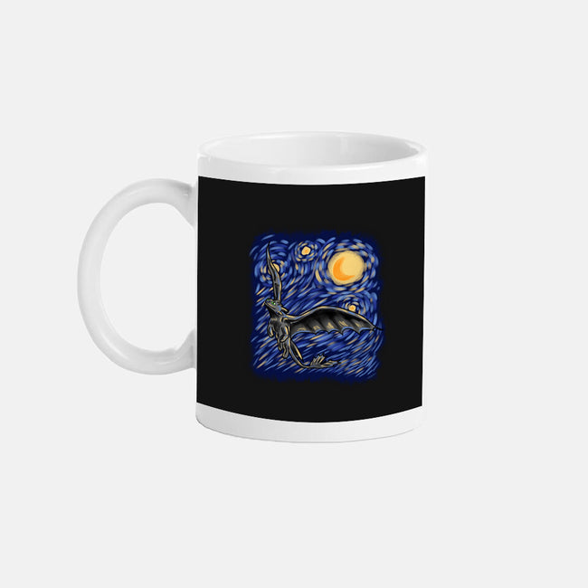 Dragon Starry Night-None-Mug-Drinkware-nickzzarto