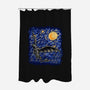 Dragon Starry Night-None-Polyester-Shower Curtain-nickzzarto