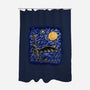 Dragon Starry Night-None-Polyester-Shower Curtain-nickzzarto
