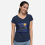 Dragon Starry Night-Womens-V-Neck-Tee-nickzzarto
