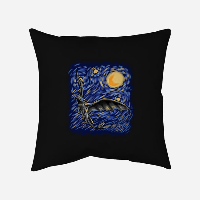Dragon Starry Night-None-Removable Cover w Insert-Throw Pillow-nickzzarto