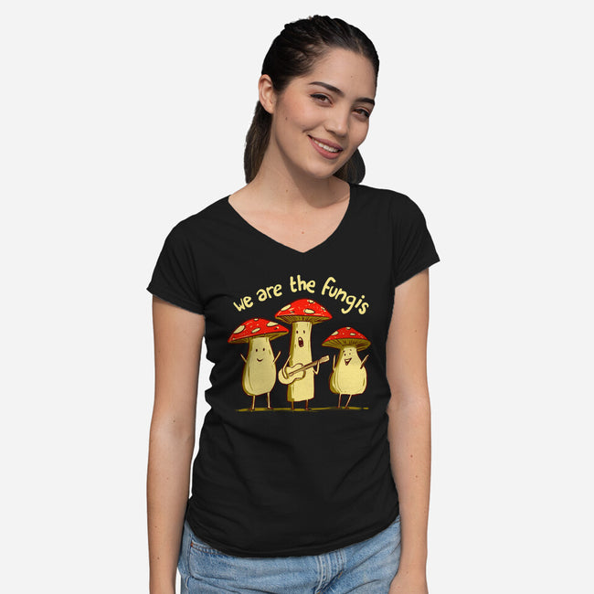 The Fungis-Womens-V-Neck-Tee-kharmazero