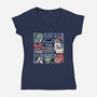 The Dragon Bunch Show-Womens-V-Neck-Tee-Studio Mootant