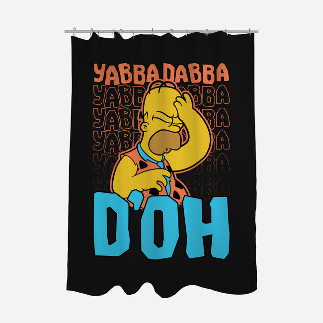 Stone Age Animation-None-Polyester-Shower Curtain-Studio Mootant