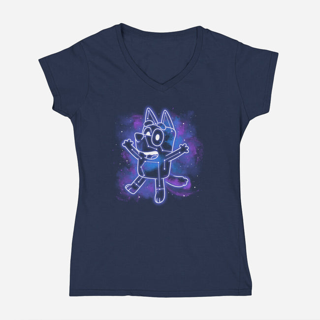 Heeler Constellation-Womens-V-Neck-Tee-retrodivision