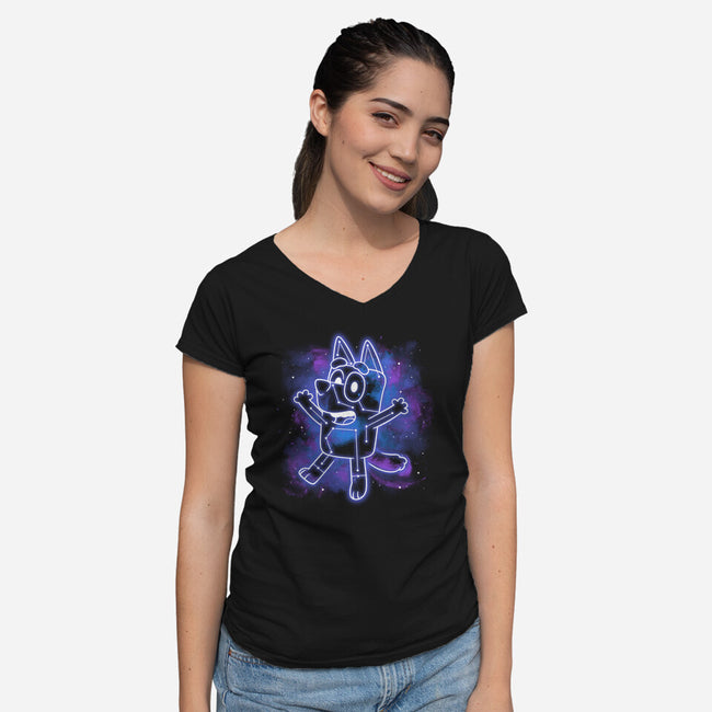 Heeler Constellation-Womens-V-Neck-Tee-retrodivision