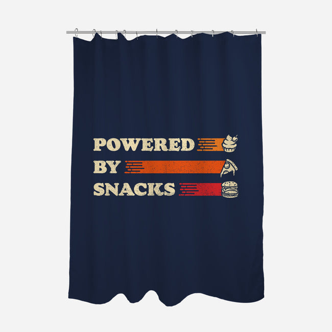 Powered By Snacks-None-Polyester-Shower Curtain-Studio Mootant