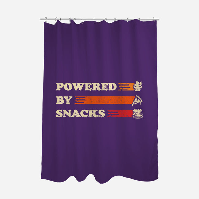 Powered By Snacks-None-Polyester-Shower Curtain-Studio Mootant