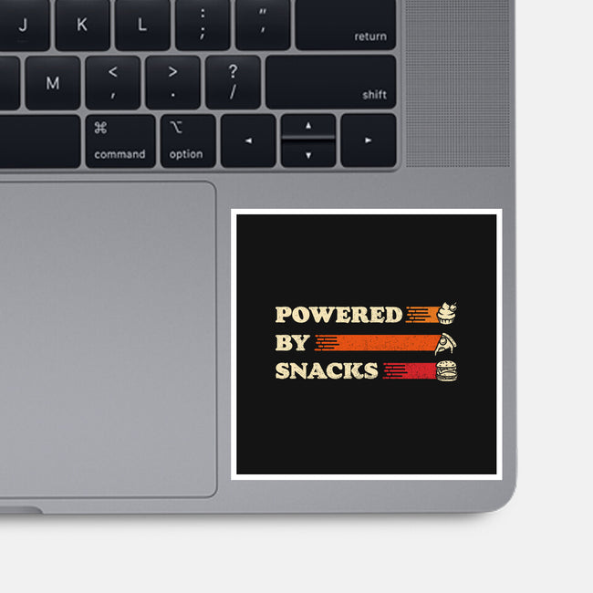 Powered By Snacks-None-Glossy-Sticker-Studio Mootant