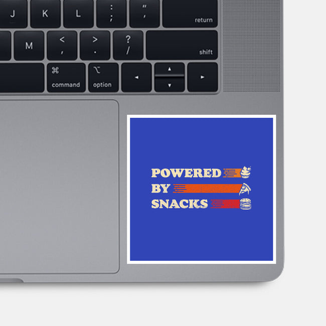 Powered By Snacks-None-Glossy-Sticker-Studio Mootant