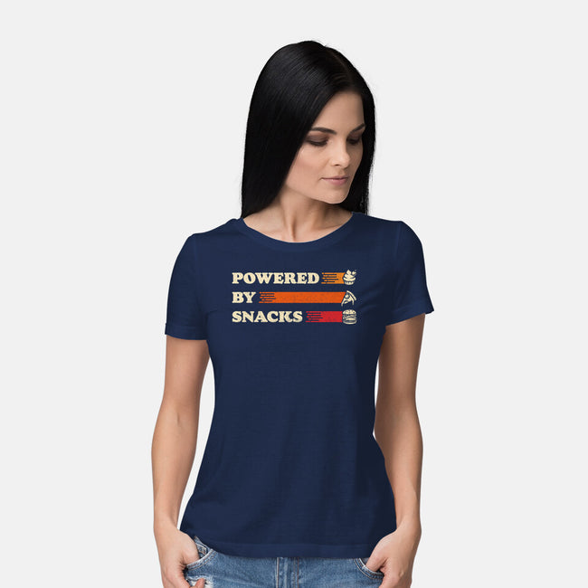 Powered By Snacks-Womens-Basic-Tee-Studio Mootant