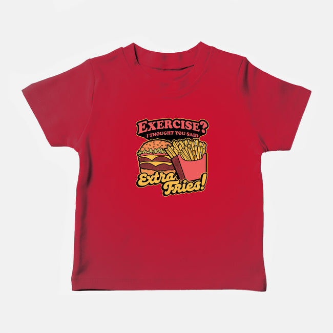 Burger Fries Exercise-Baby-Basic-Tee-Studio Mootant