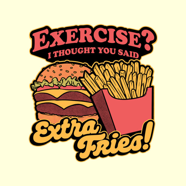 Burger Fries Exercise-None-Drawstring-Bag-Studio Mootant