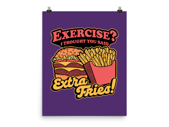 Burger Fries Exercise