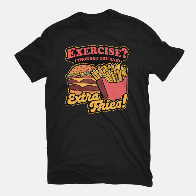 Burger Fries Exercise-Youth-Basic-Tee-Studio Mootant