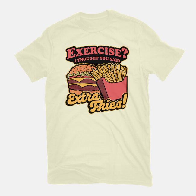 Burger Fries Exercise-Mens-Basic-Tee-Studio Mootant
