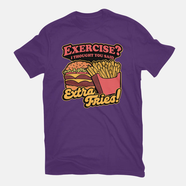 Burger Fries Exercise-Mens-Basic-Tee-Studio Mootant