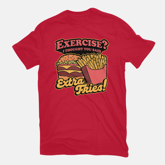 Burger Fries Exercise-Youth-Basic-Tee-Studio Mootant