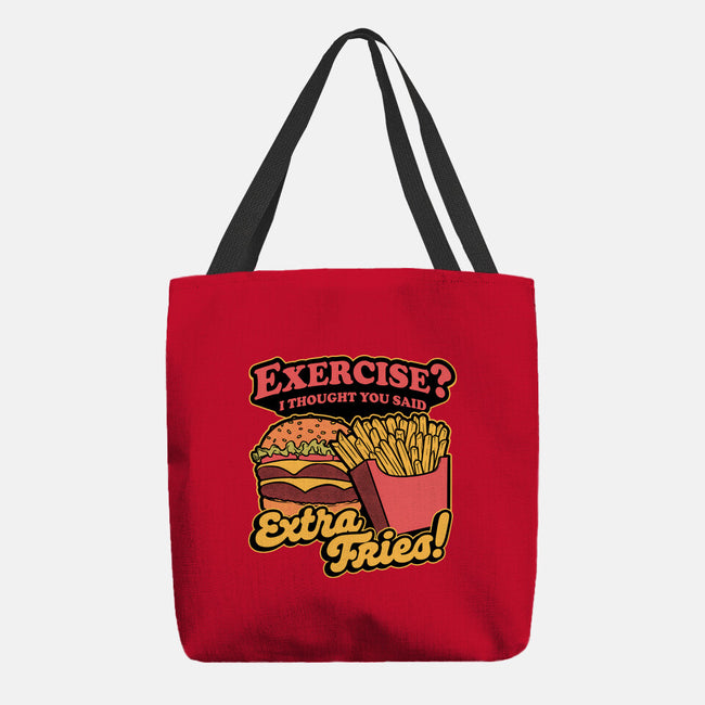 Burger Fries Exercise-None-Basic Tote-Bag-Studio Mootant
