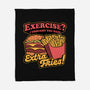 Burger Fries Exercise-None-Fleece-Blanket-Studio Mootant