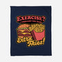 Burger Fries Exercise-None-Fleece-Blanket-Studio Mootant