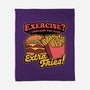 Burger Fries Exercise-None-Fleece-Blanket-Studio Mootant