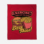 Burger Fries Exercise-None-Fleece-Blanket-Studio Mootant