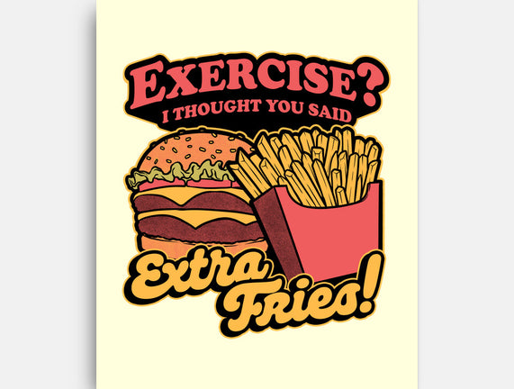 Burger Fries Exercise