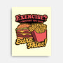 Burger Fries Exercise-None-Stretched-Canvas-Studio Mootant