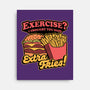 Burger Fries Exercise-None-Stretched-Canvas-Studio Mootant