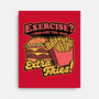 Burger Fries Exercise-None-Stretched-Canvas-Studio Mootant