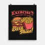 Burger Fries Exercise-None-Matte-Poster-Studio Mootant