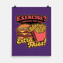 Burger Fries Exercise-None-Matte-Poster-Studio Mootant
