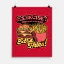 Burger Fries Exercise-None-Matte-Poster-Studio Mootant
