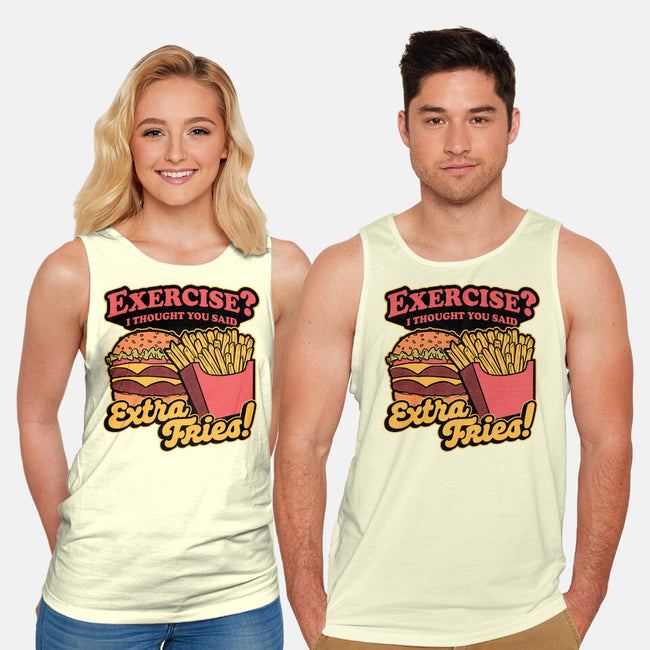 Burger Fries Exercise-Unisex-Basic-Tank-Studio Mootant