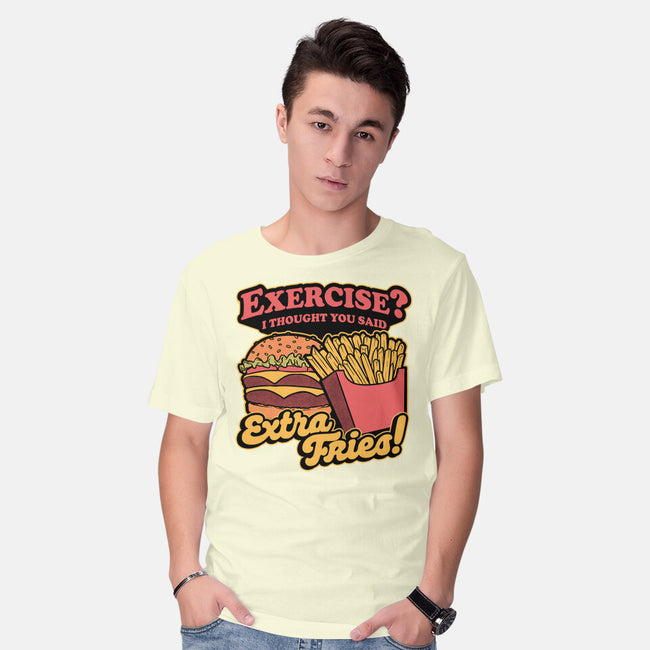 Burger Fries Exercise-Mens-Basic-Tee-Studio Mootant