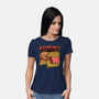 Burger Fries Exercise-Womens-Basic-Tee-Studio Mootant