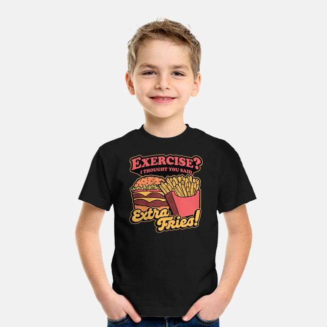 Burger Fries Exercise-Youth-Basic-Tee-Studio Mootant