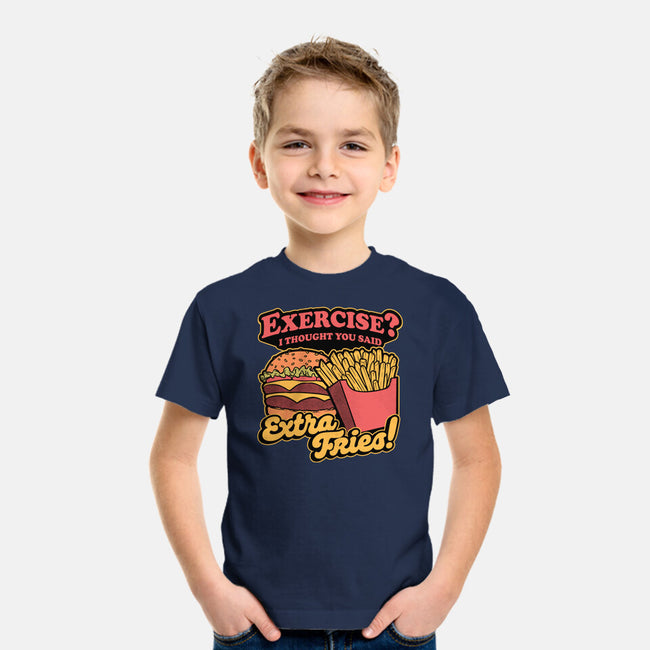 Burger Fries Exercise-Youth-Basic-Tee-Studio Mootant