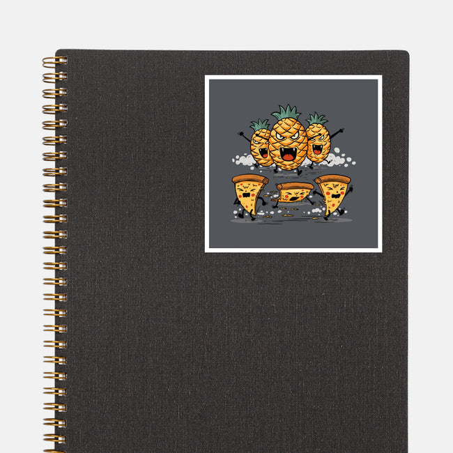 Pizza Vs Pineapple-None-Glossy-Sticker-erion_designs