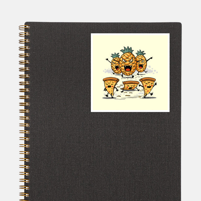 Pizza Vs Pineapple-None-Glossy-Sticker-erion_designs