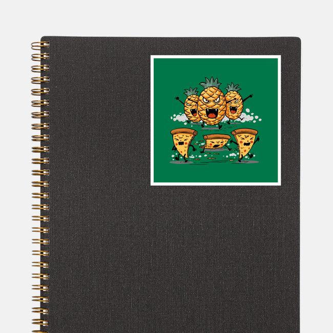 Pizza Vs Pineapple-None-Glossy-Sticker-erion_designs
