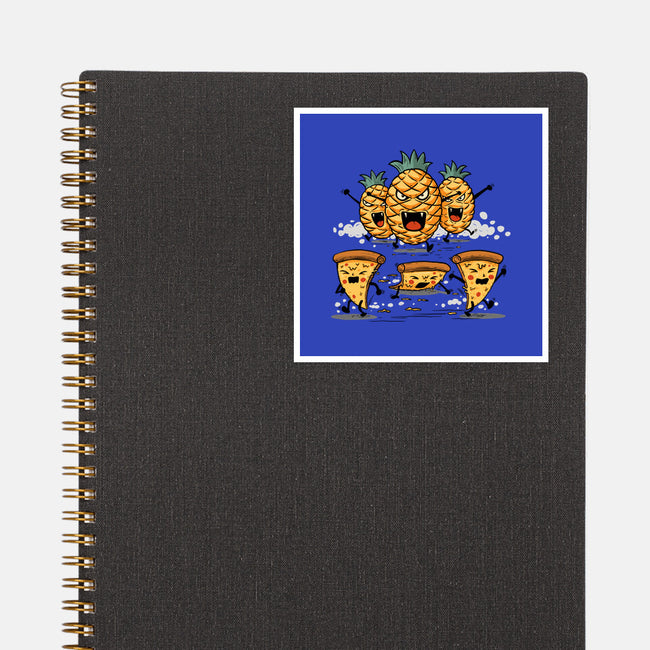 Pizza Vs Pineapple-None-Glossy-Sticker-erion_designs