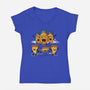 Pizza Vs Pineapple-Womens-V-Neck-Tee-erion_designs