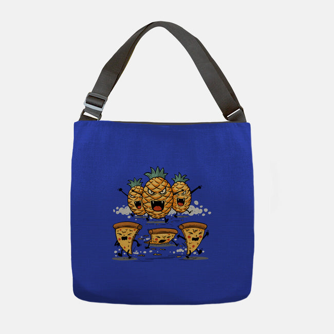 Pizza Vs Pineapple-None-Adjustable Tote-Bag-erion_designs