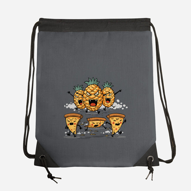 Pizza Vs Pineapple-None-Drawstring-Bag-erion_designs