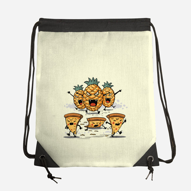 Pizza Vs Pineapple-None-Drawstring-Bag-erion_designs