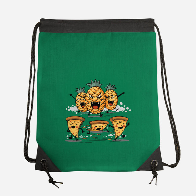Pizza Vs Pineapple-None-Drawstring-Bag-erion_designs
