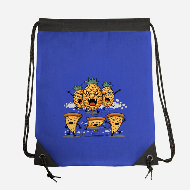 Pizza Vs Pineapple-None-Drawstring-Bag-erion_designs