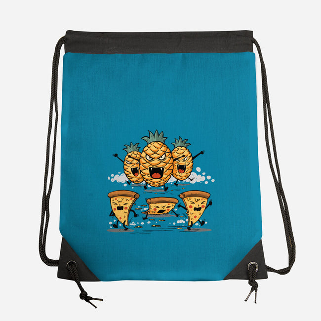 Pizza Vs Pineapple-None-Drawstring-Bag-erion_designs